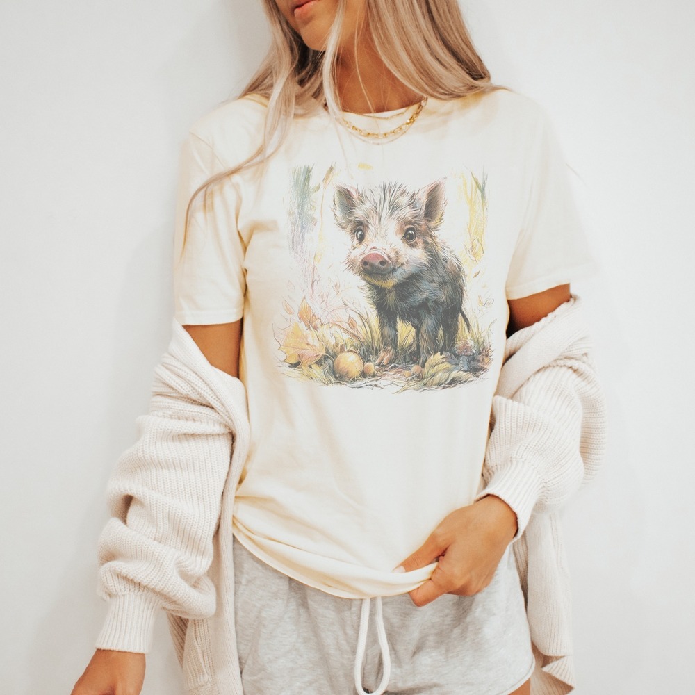 Woodland Creature Watercolor Sketch Boho Tee